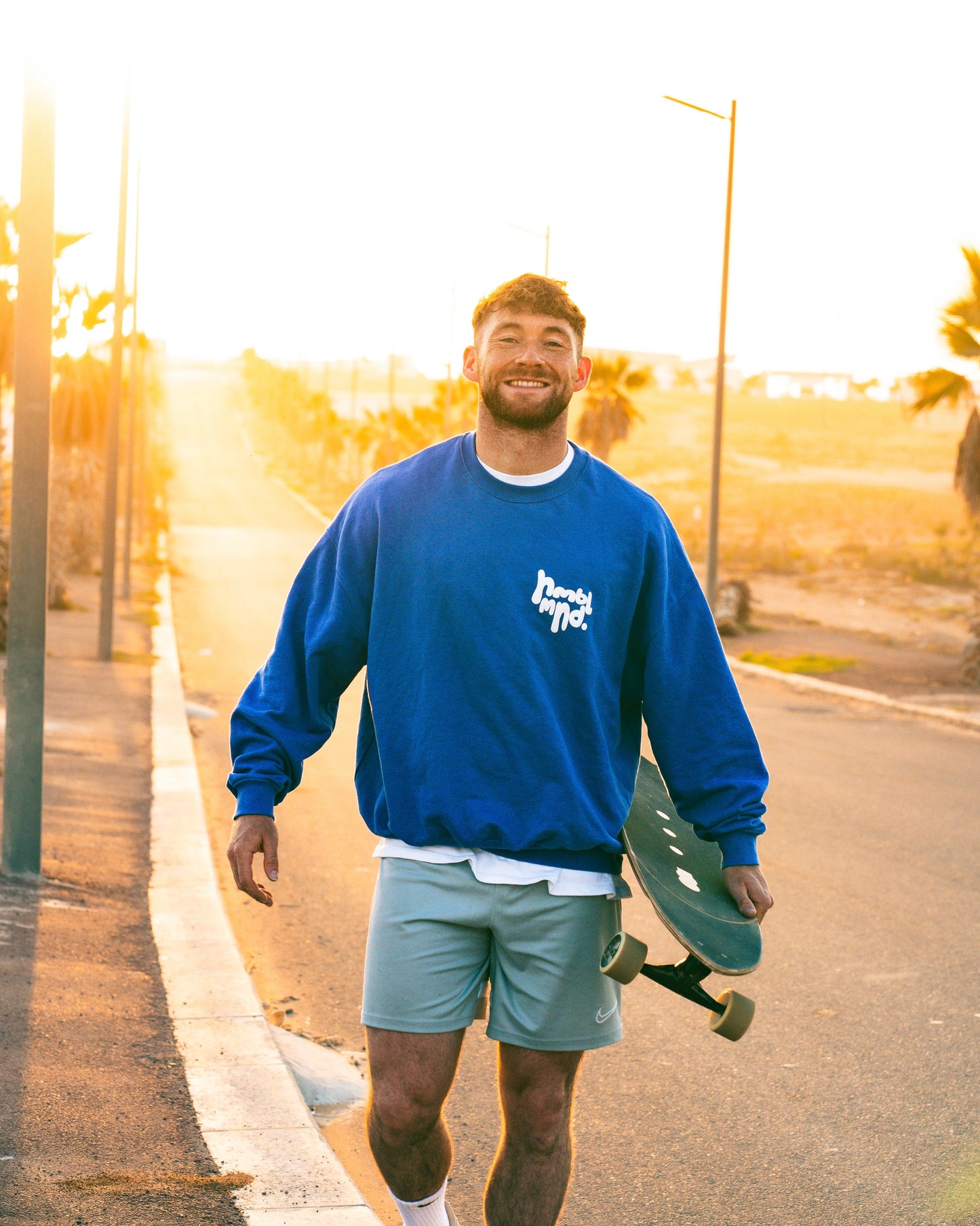 HUMBLE DREAMS HEAVY OVERSIZED CREWNECK - ROYAL BLUE