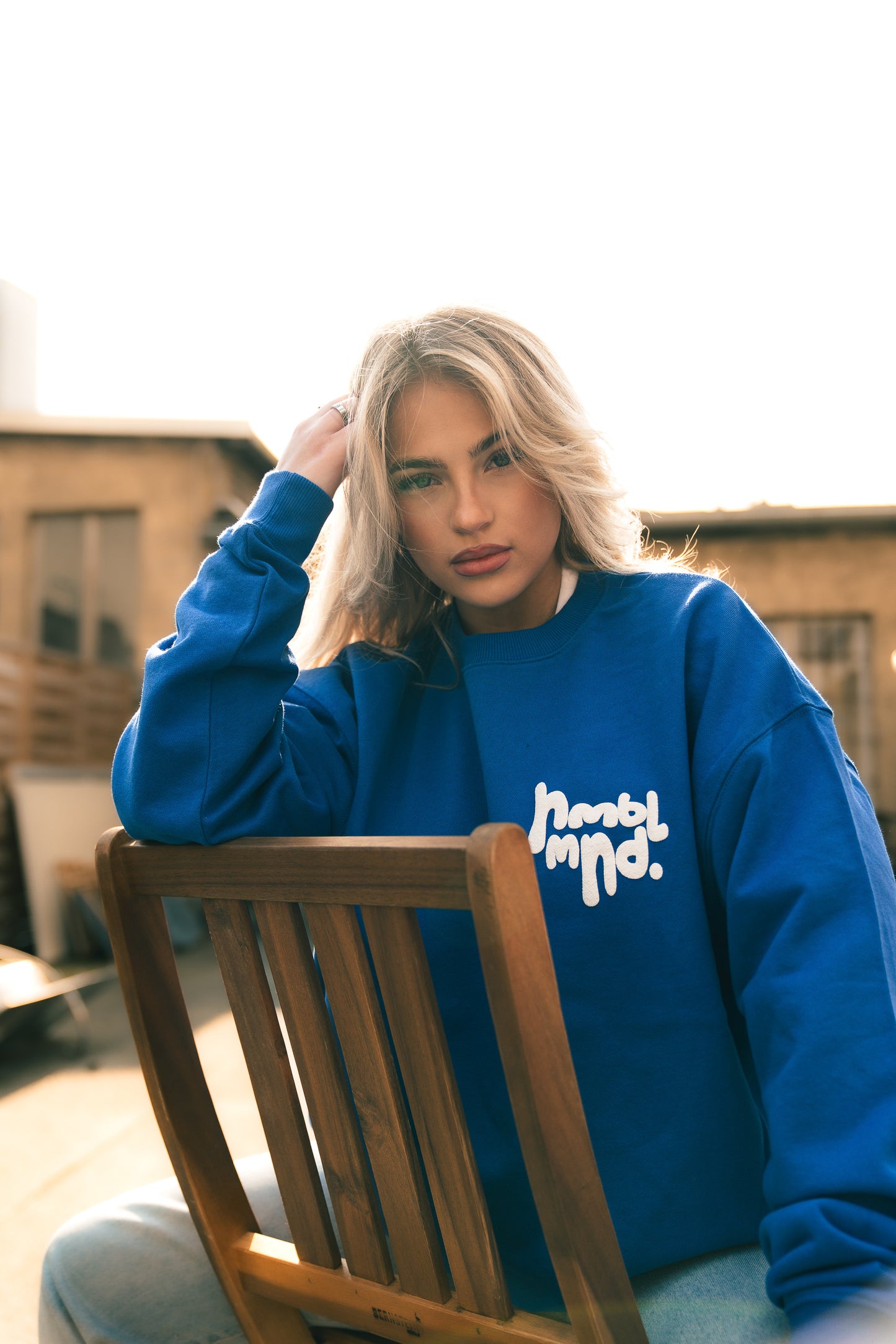 HUMBLE DREAMS HEAVY OVERSIZED CREWNECK - ROYAL BLUE