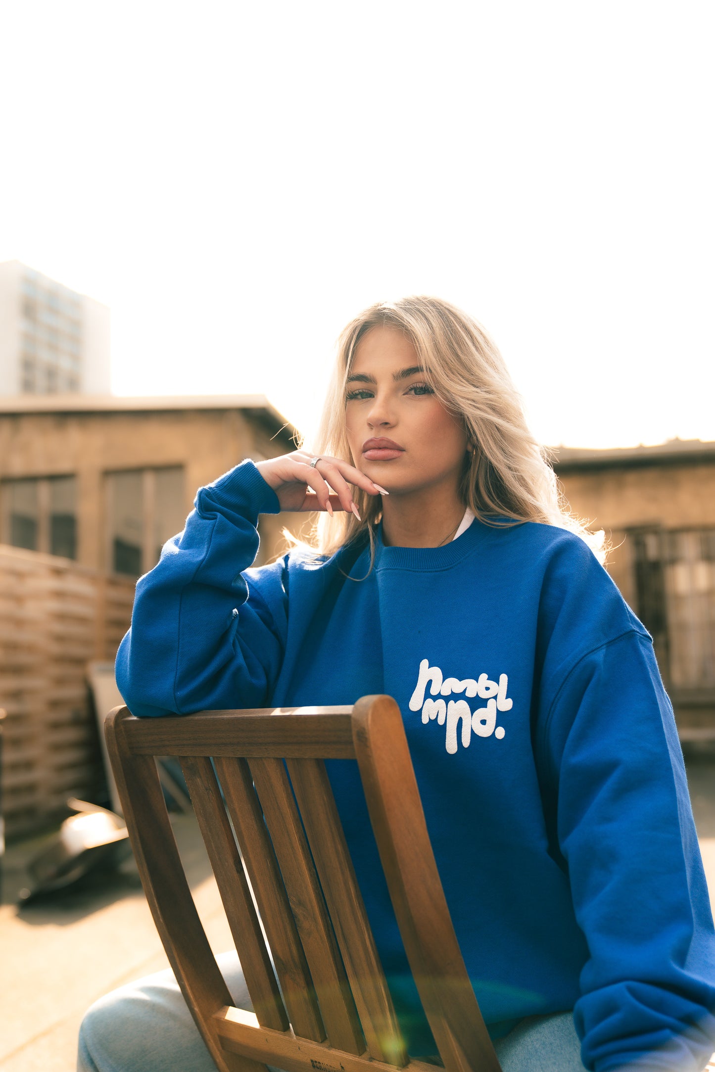 HUMBLE DREAMS HEAVY OVERSIZED CREWNECK - ROYAL BLUE