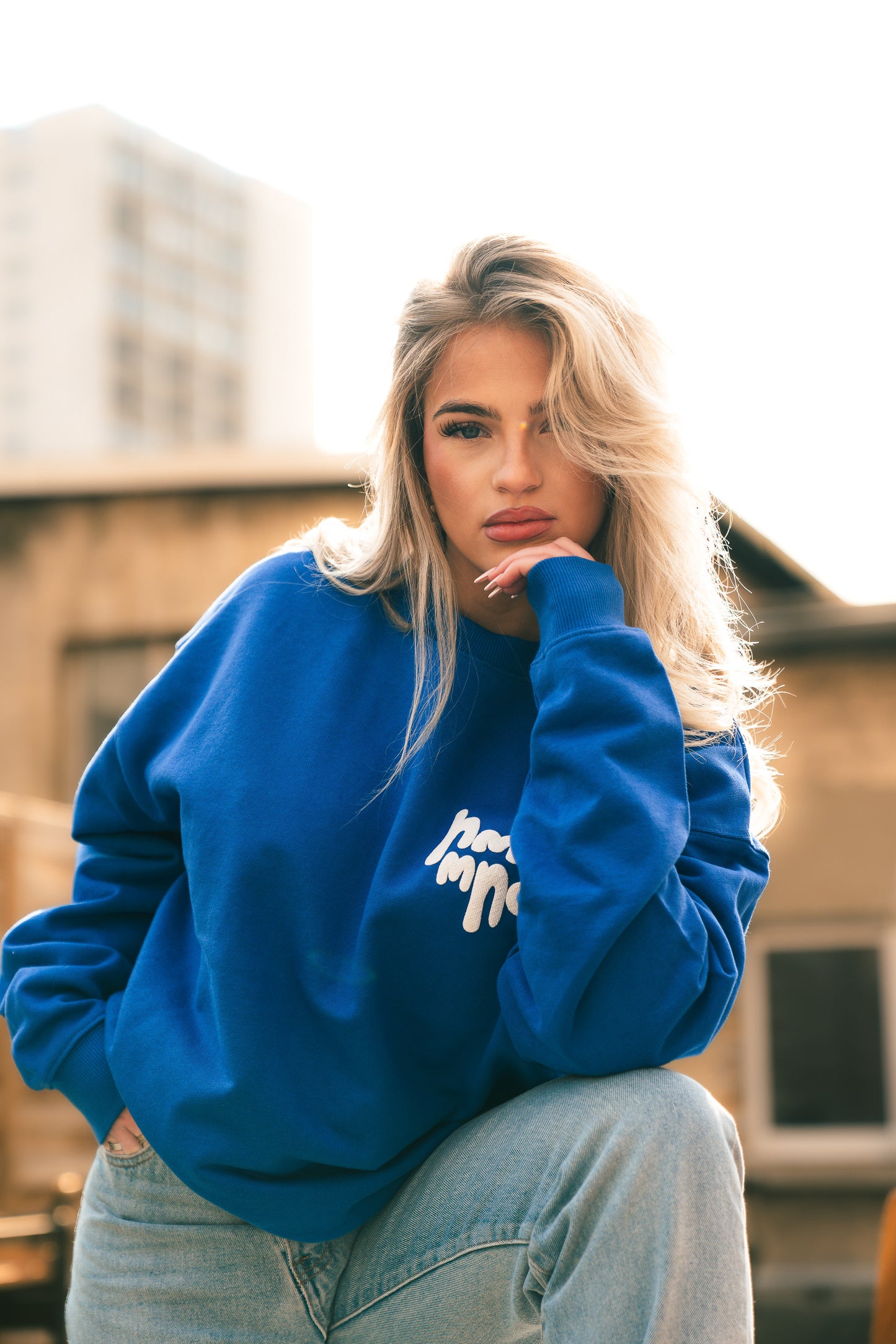 HUMBLE DREAMS HEAVY OVERSIZED CREWNECK - ROYAL BLUE