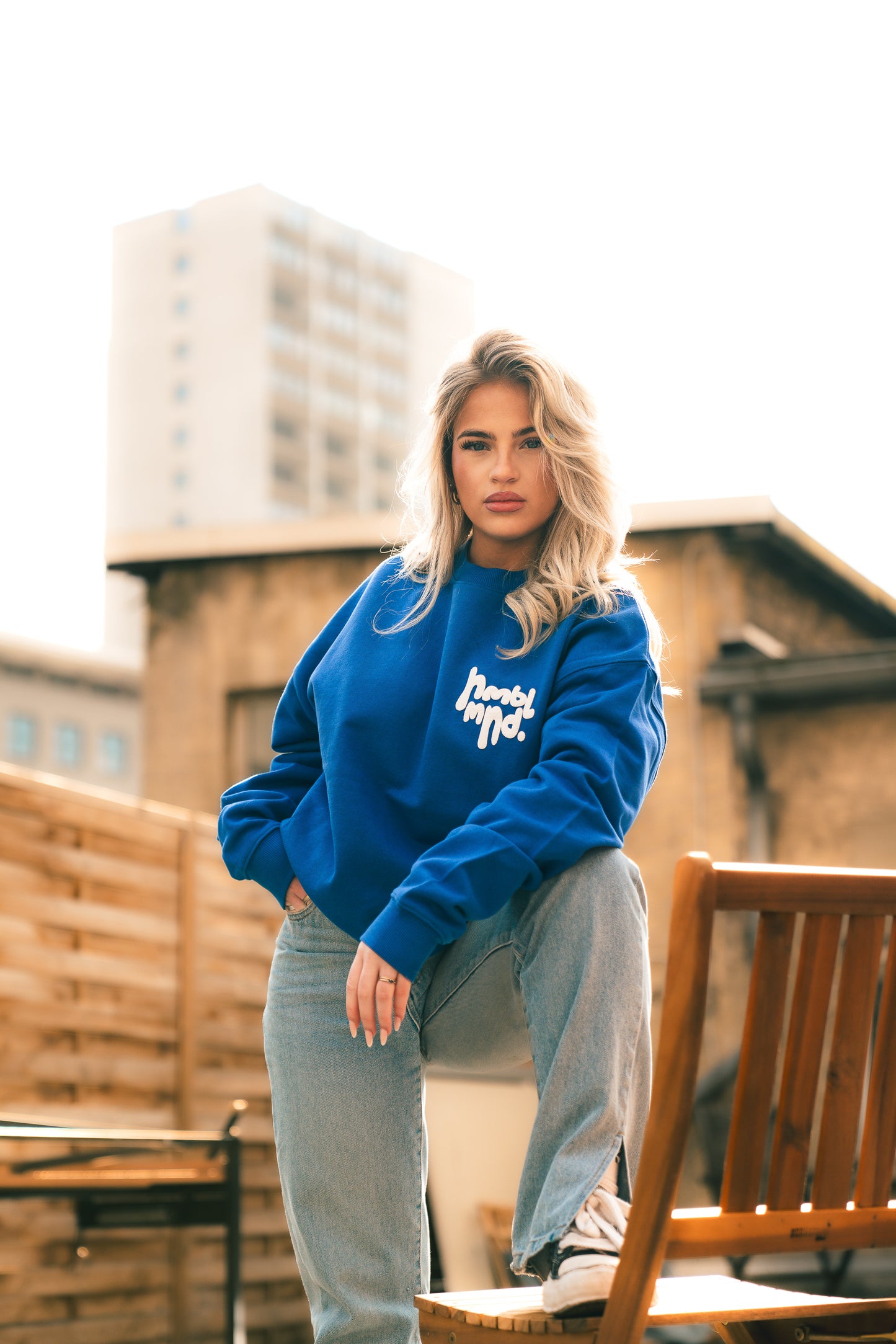 HUMBLE DREAMS HEAVY OVERSIZED CREWNECK - ROYAL BLUE